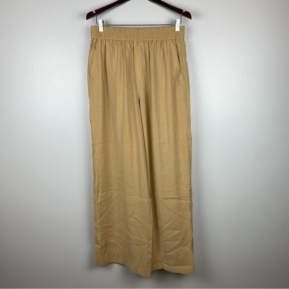 Madewell The Carley Wide-Leg Pants Softdrape Tan NWT - Picture 4 of 12
